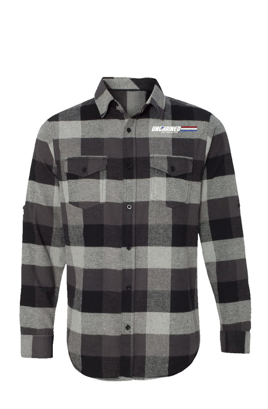 Unchained Long Sleeve Flannel Grey And Black