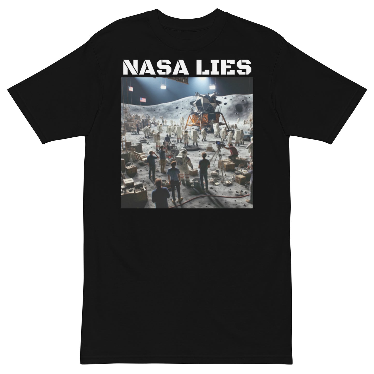 NASA LIES Men’s premium heavyweight tee