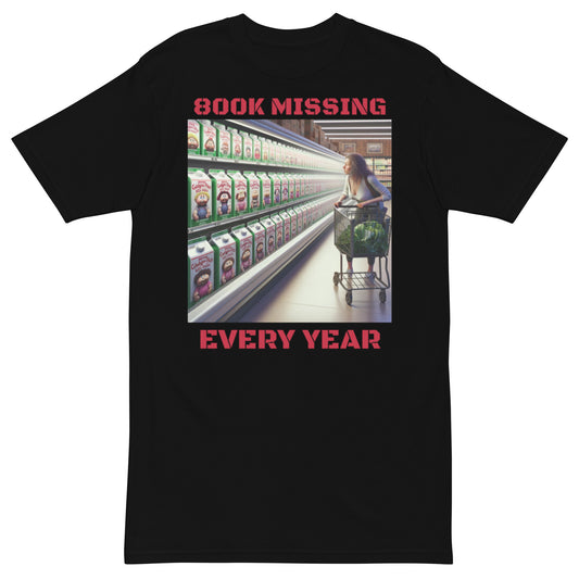 800k Missing Men’s premium heavyweight tee