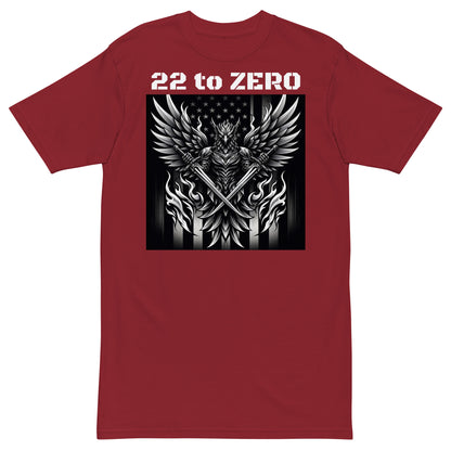 22 to ZERO Men’s premium heavyweight tee