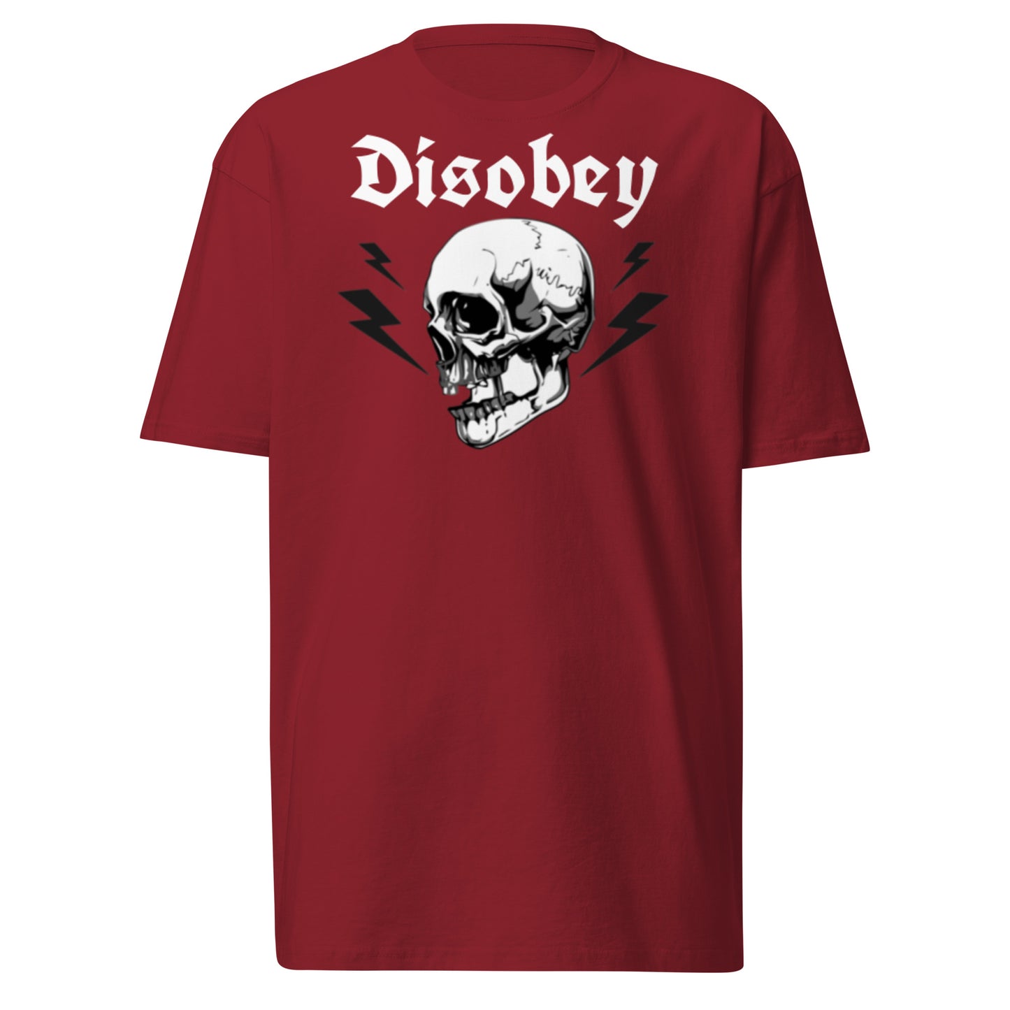 Disobey Skull and Bolts Men’s premium heavyweight tee