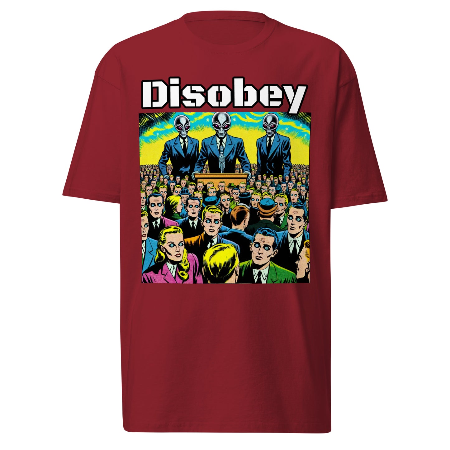 Disobey Mind Control Men’s premium heavyweight tee