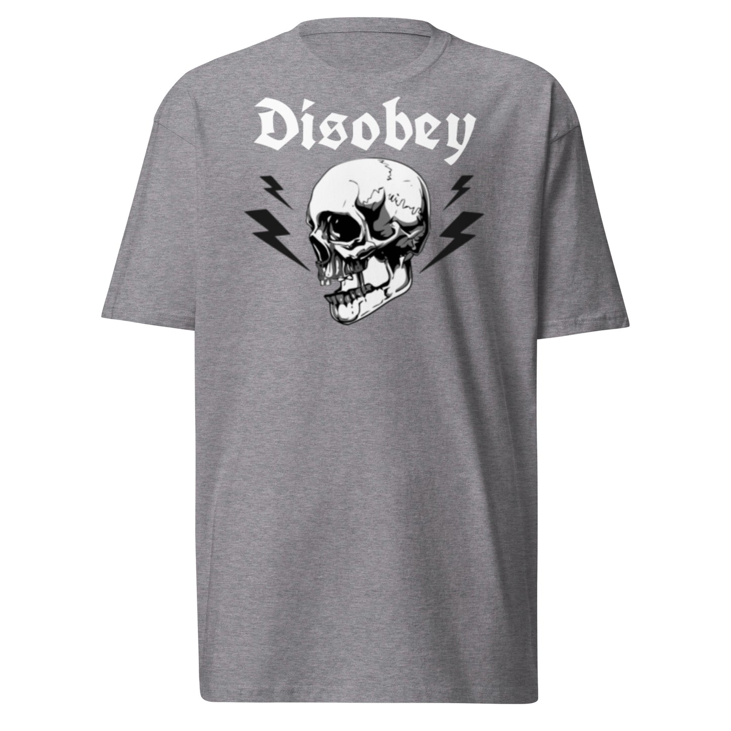 Disobey Skull and Bolts Men’s premium heavyweight tee