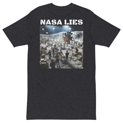 NASA LIES Men’s premium heavyweight tee