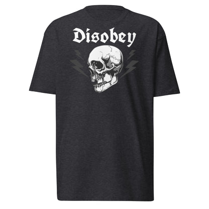 Disobey Skull and Bolts Men’s premium heavyweight tee