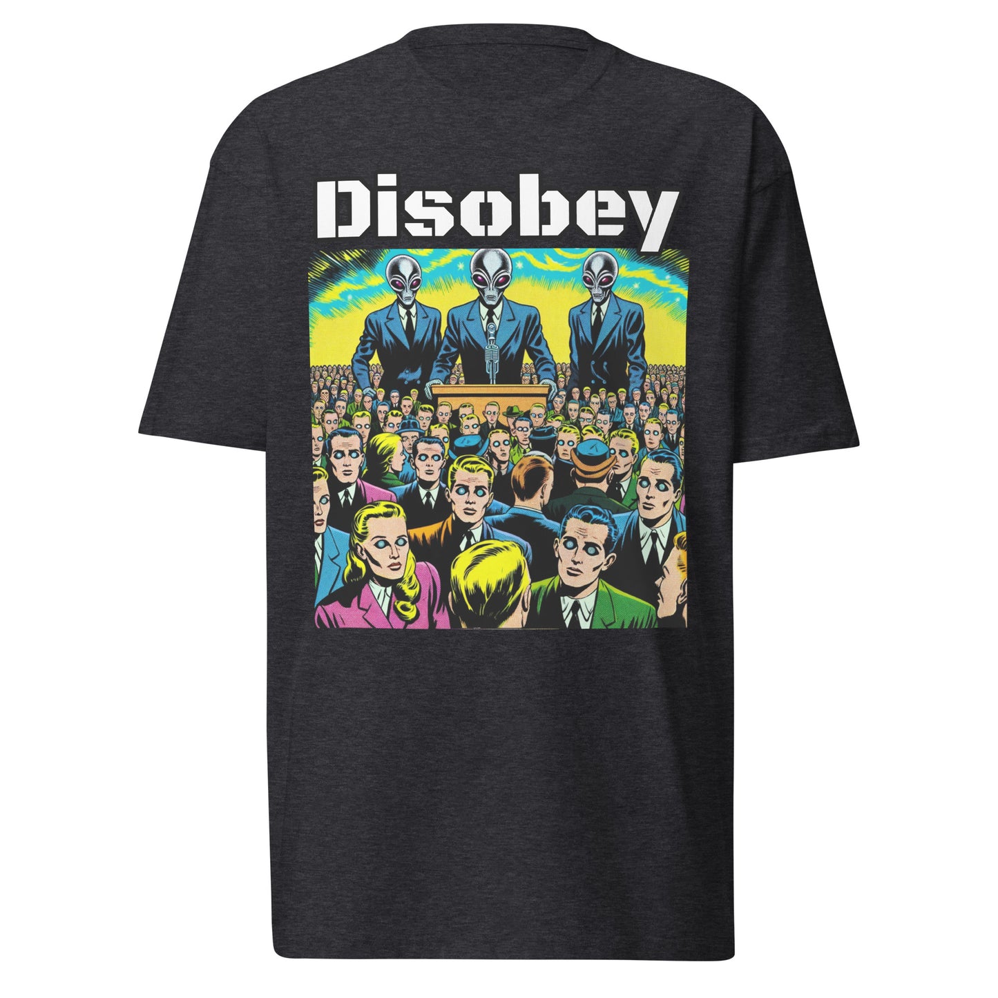 Disobey Mind Control Men’s premium heavyweight tee