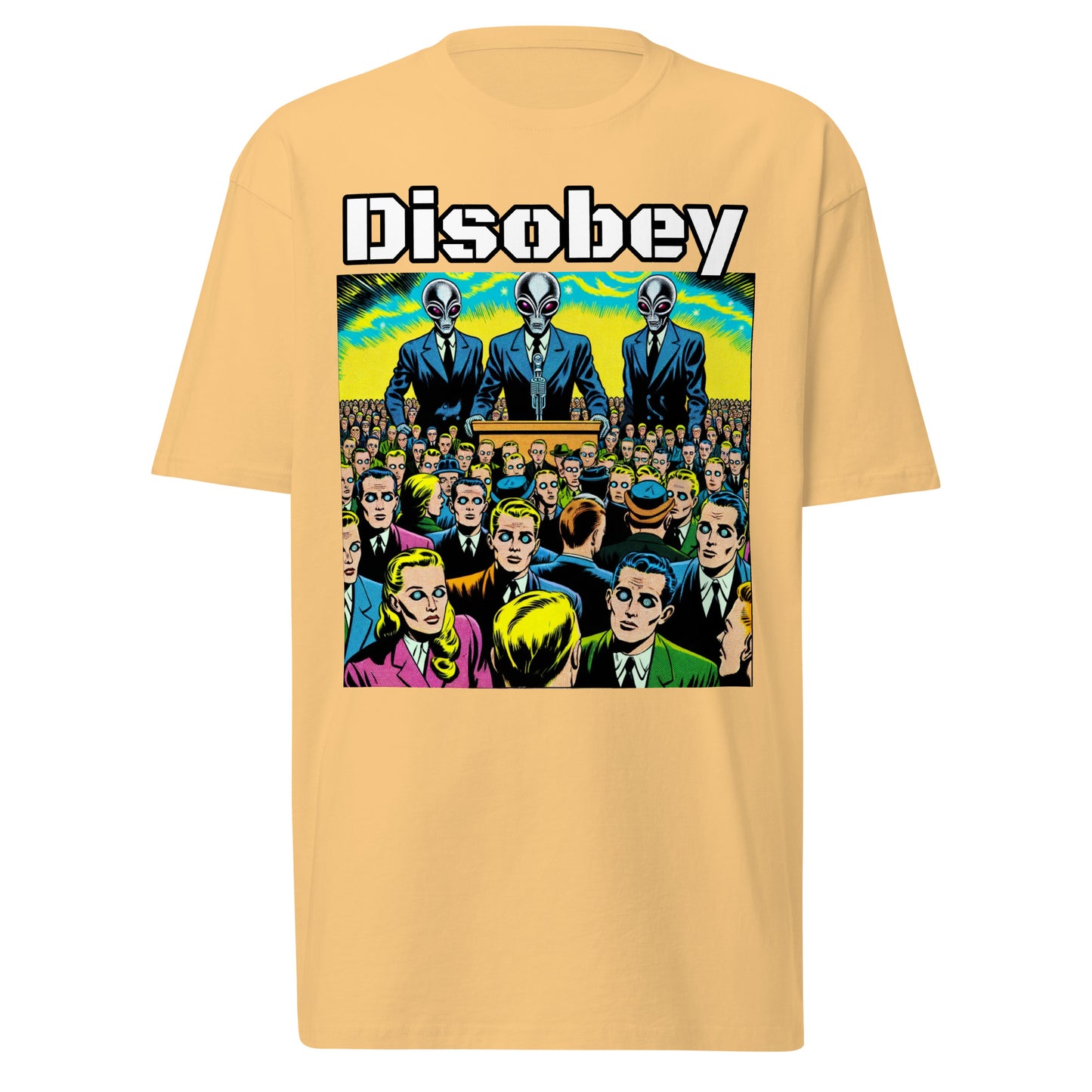 Disobey Mind Control Men’s premium heavyweight tee